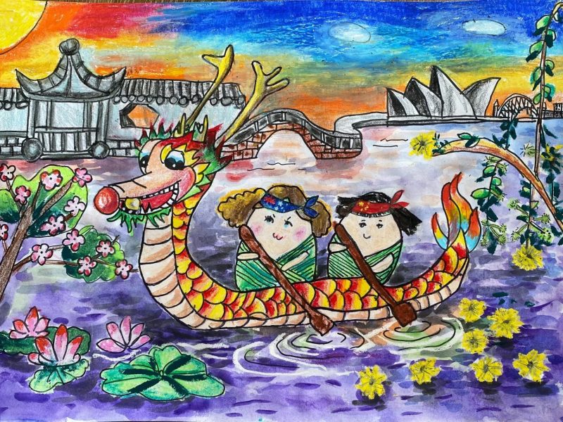 一等奖——Let’s swing the Oars_Marina Chen_8岁