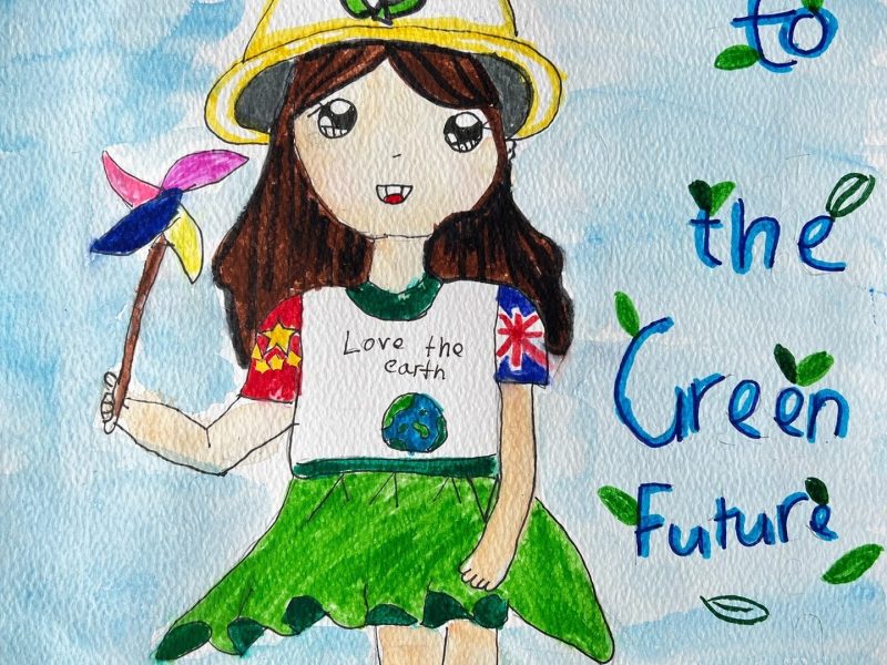 二等奖——Run to the green future_Anna Li_6岁
